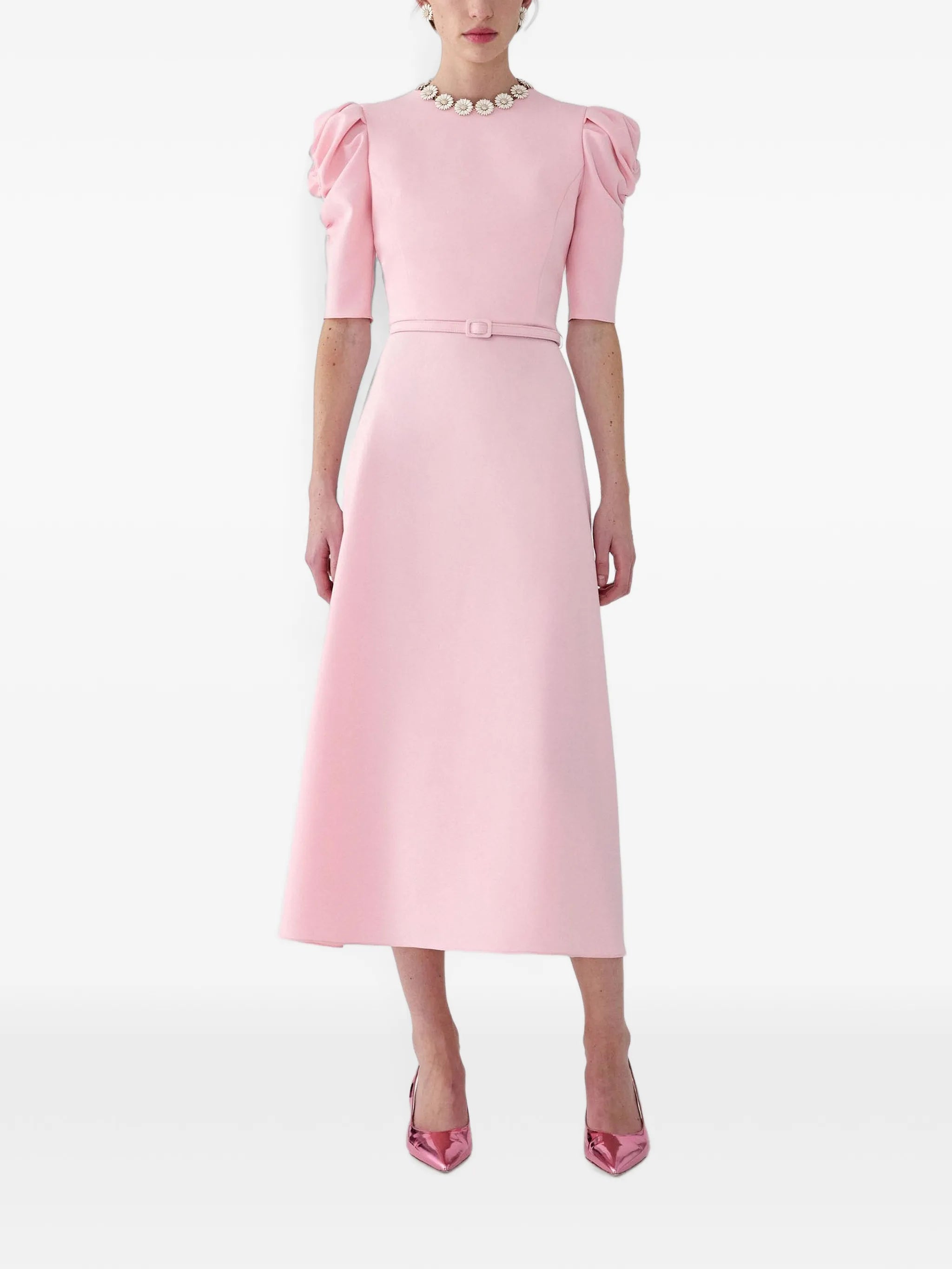 Carolina Herrera Carolina Herrera Puff-sleeve Midi Dress, view 2