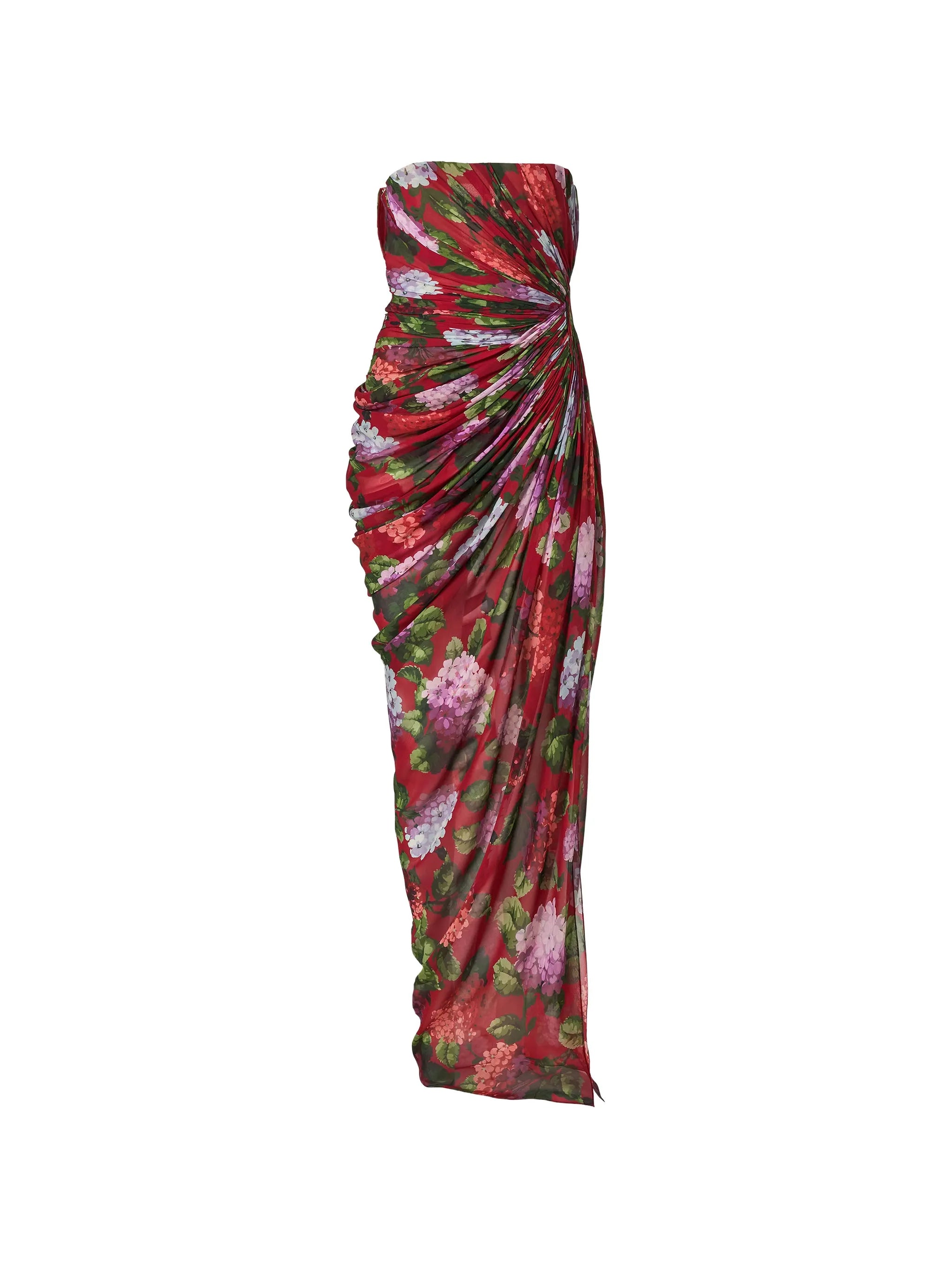 Carolina Herrera Carolina Herrera Strapless Draped Maxi Dress