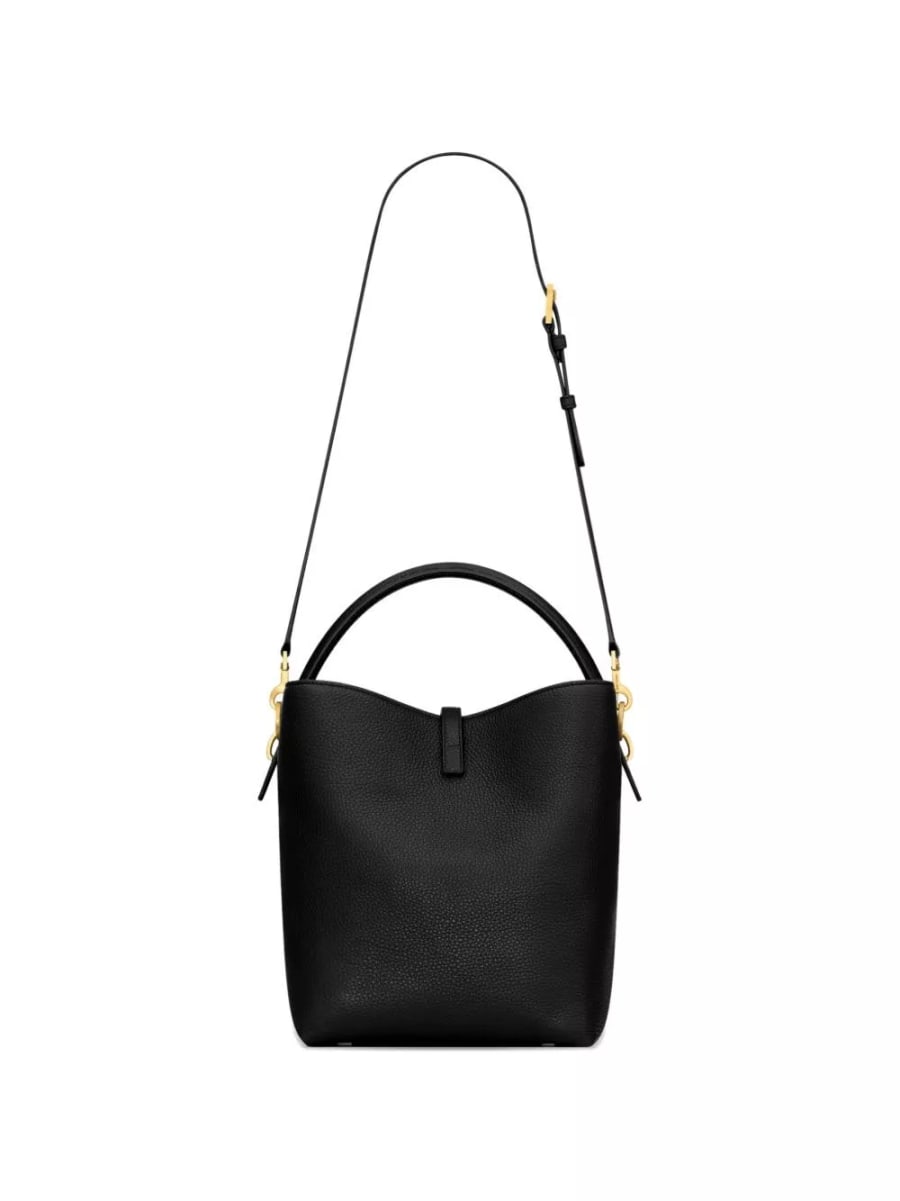 Saint Laurent Le 37 medium leather bucket bag, view 2