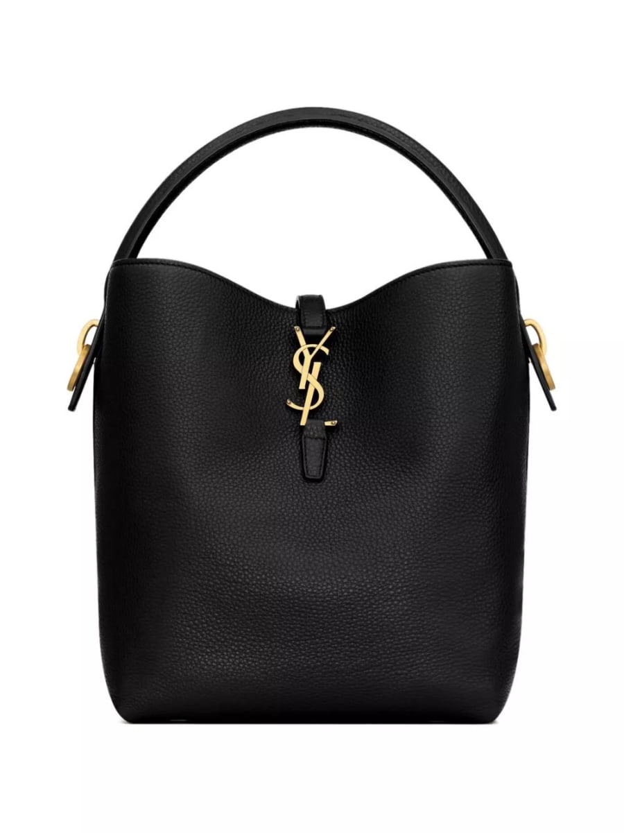 Saint Laurent Le 37 medium leather bucket bag, view 3