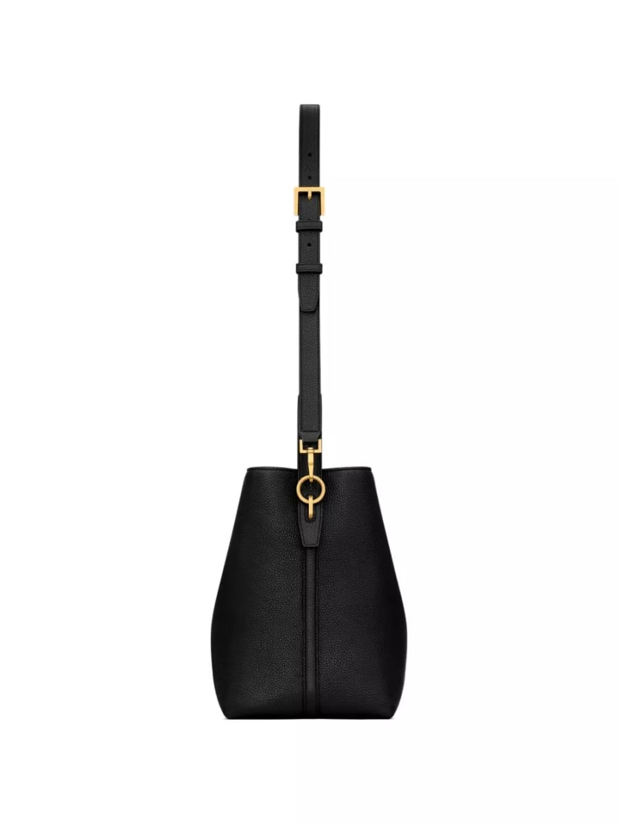 Saint Laurent Le 37 medium leather bucket bag, view 5