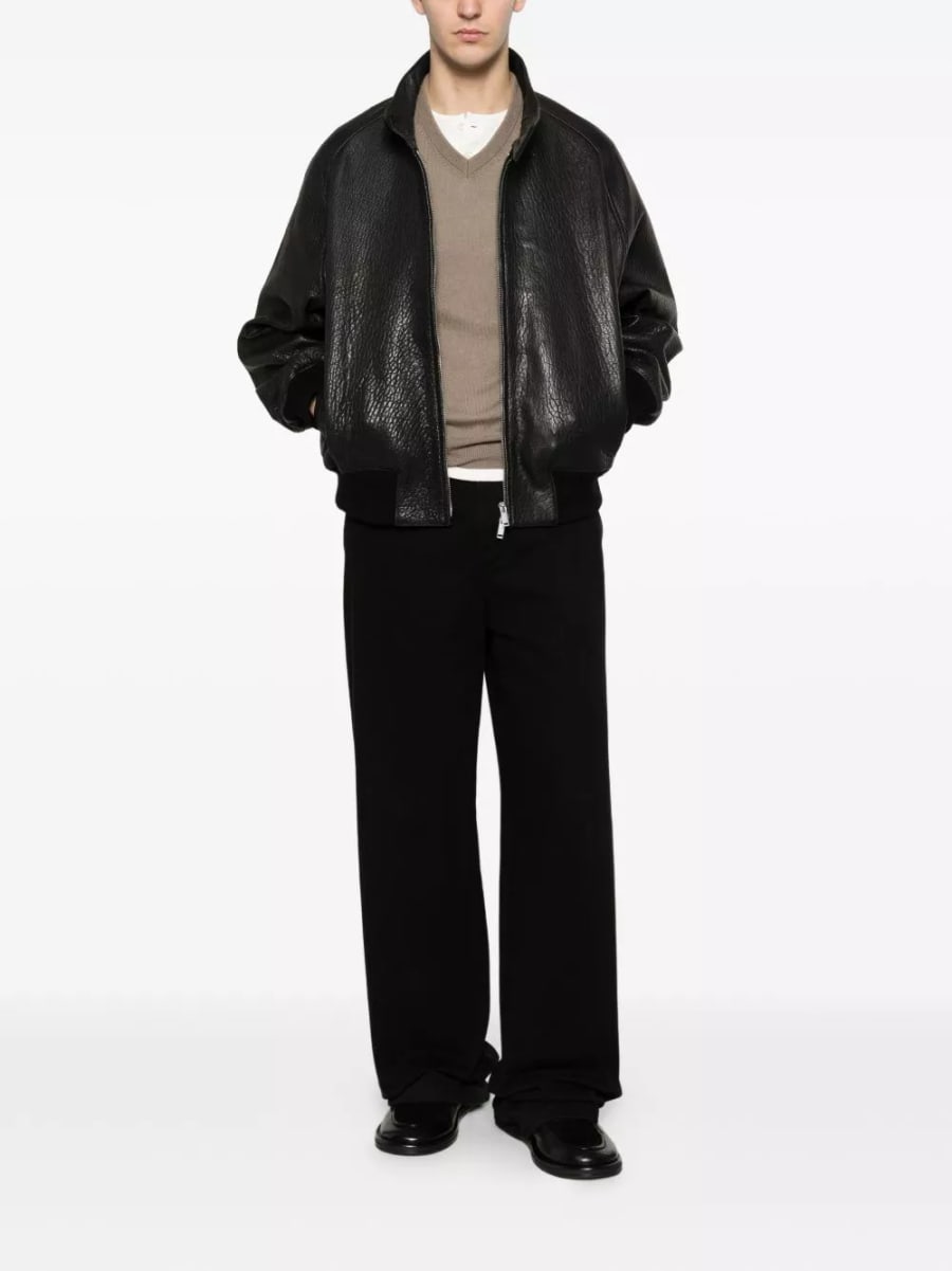 Studio nicholson Giacca bomber in pelle, view 2