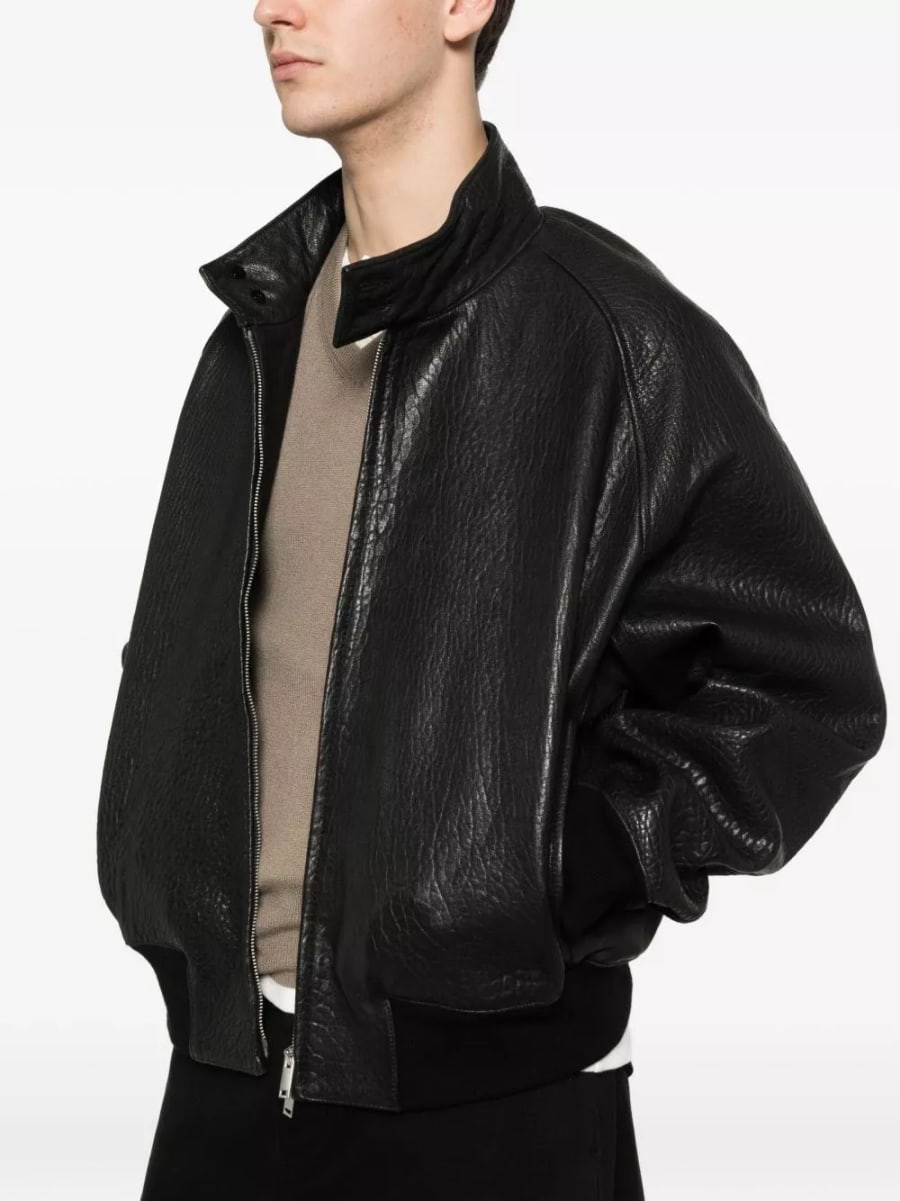 Studio nicholson Giacca bomber in pelle, view 4