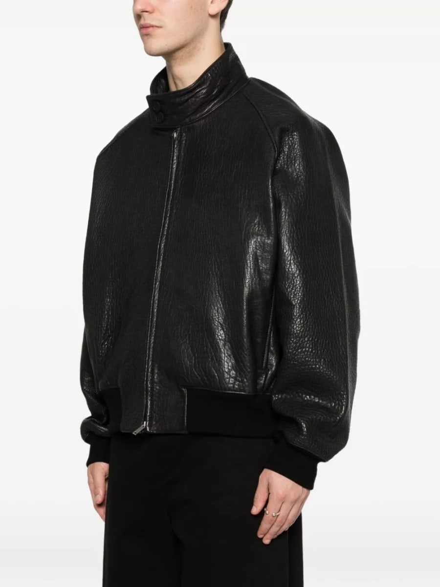 Studio nicholson Giacca bomber in pelle, view 5