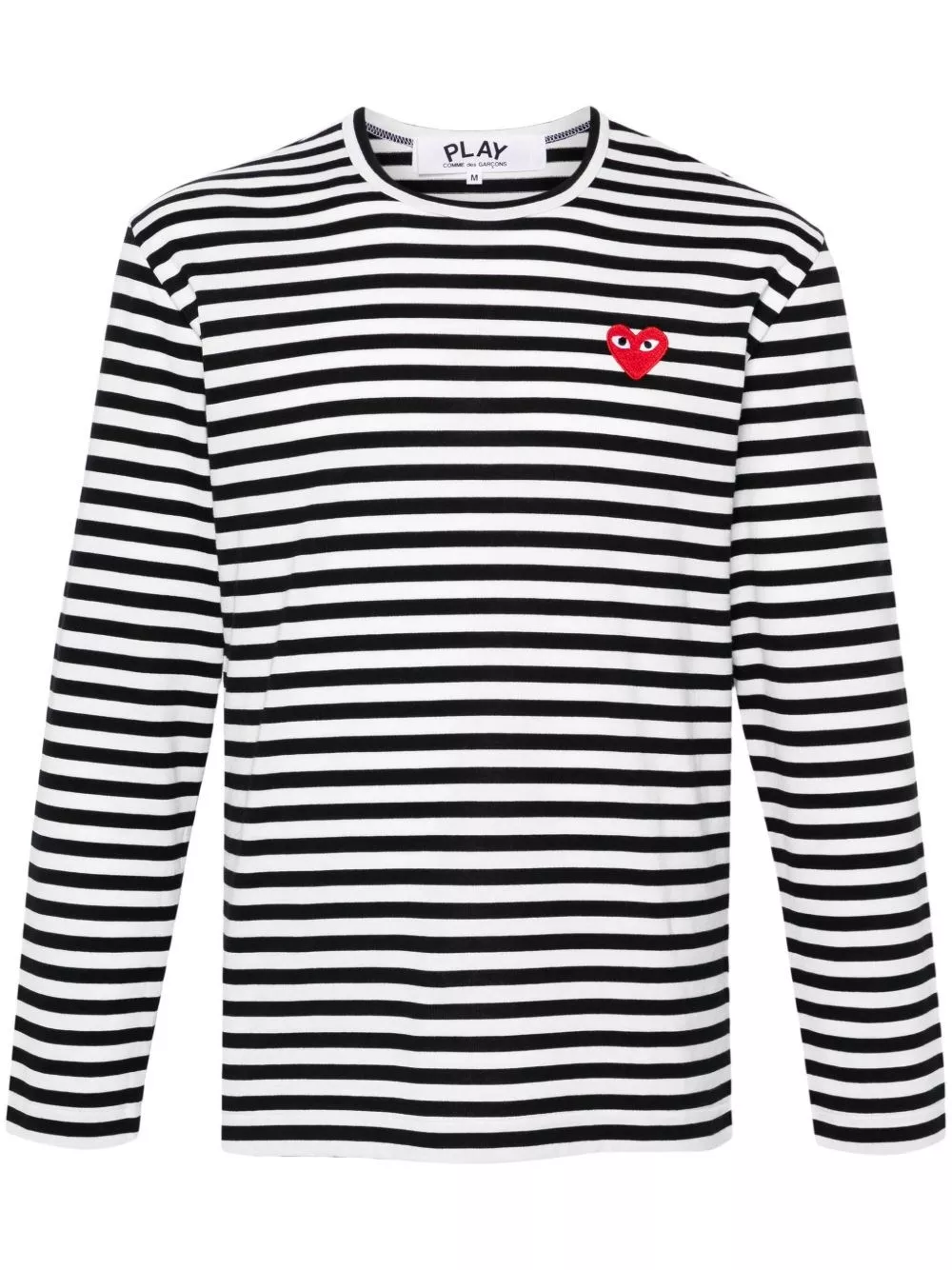 Comme des garçons play T-shirt a righe Red Heart