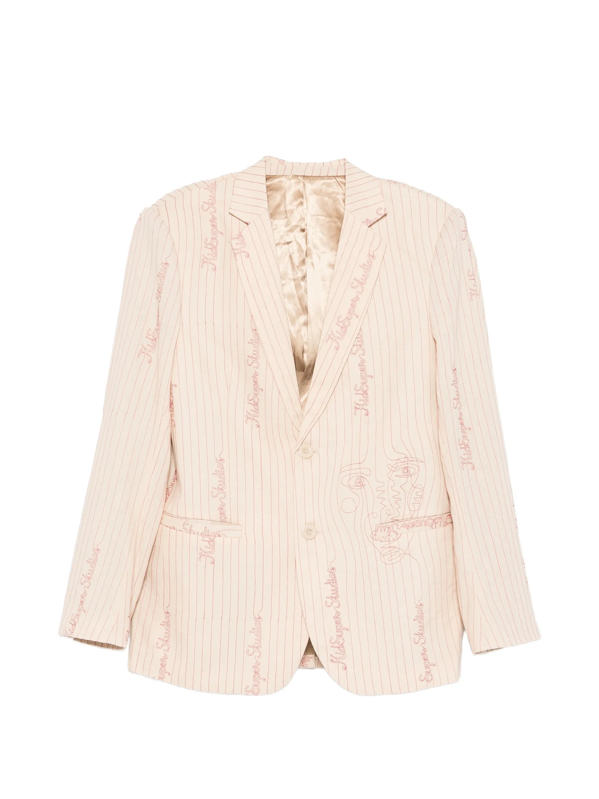 Kidsuper Kidsuper Pinstripe-embroidered Blazer