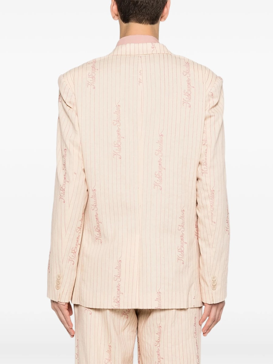 Kidsuper Kidsuper Pinstripe-embroidered Blazer, view 5