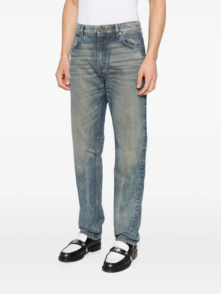 Balmain Balmain Logo-patch Jeans, view 4
