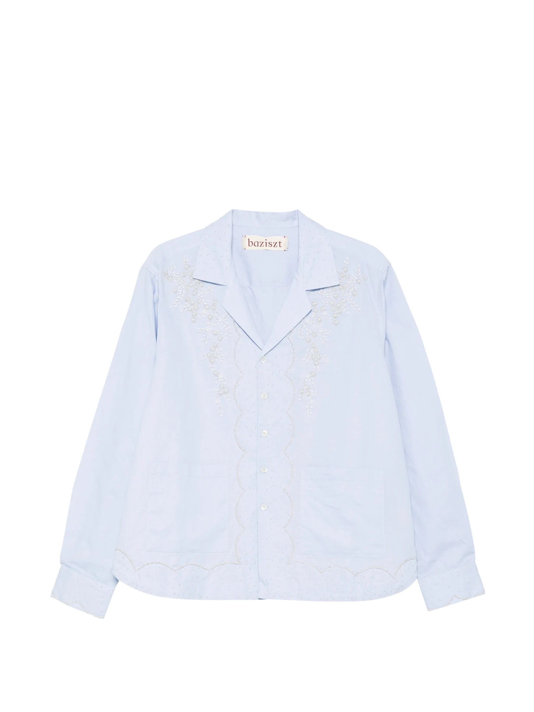 Baziszt Baziszt Mord Floral-embroidered Shirt