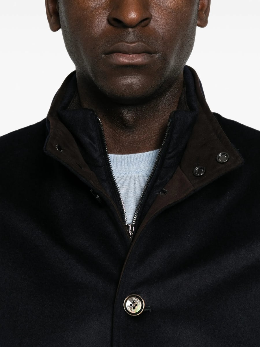 Moorer Moorer Button-fastening Bomber Jacket, view 2
