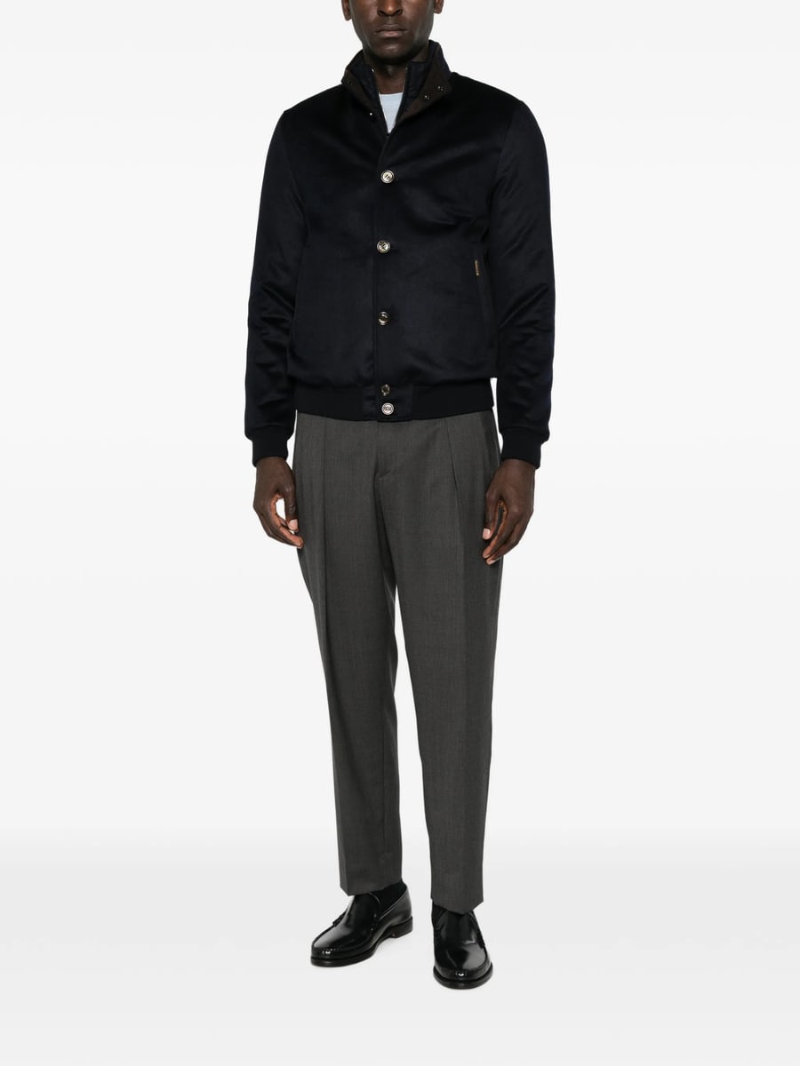 Moorer Moorer Button-fastening Bomber Jacket, view 4