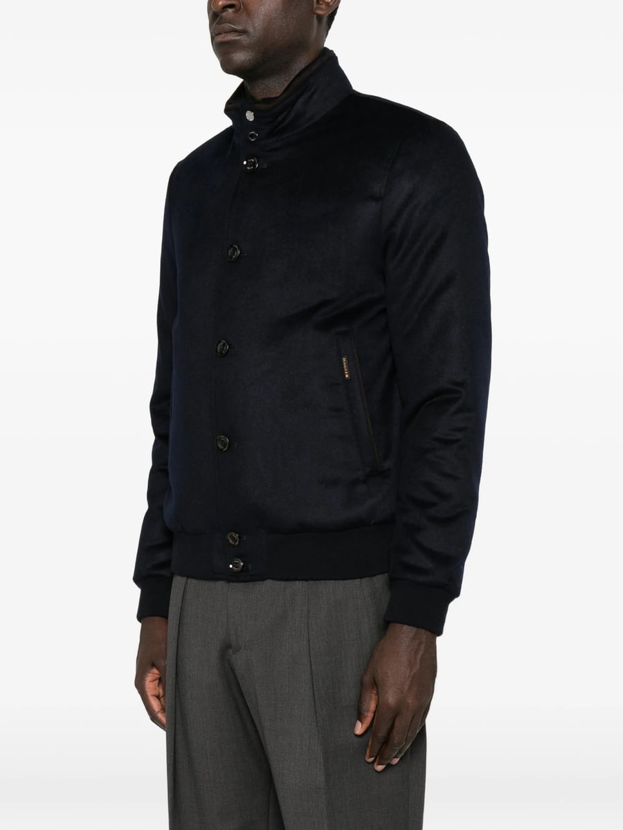 Moorer Moorer Button-fastening Bomber Jacket, view 5
