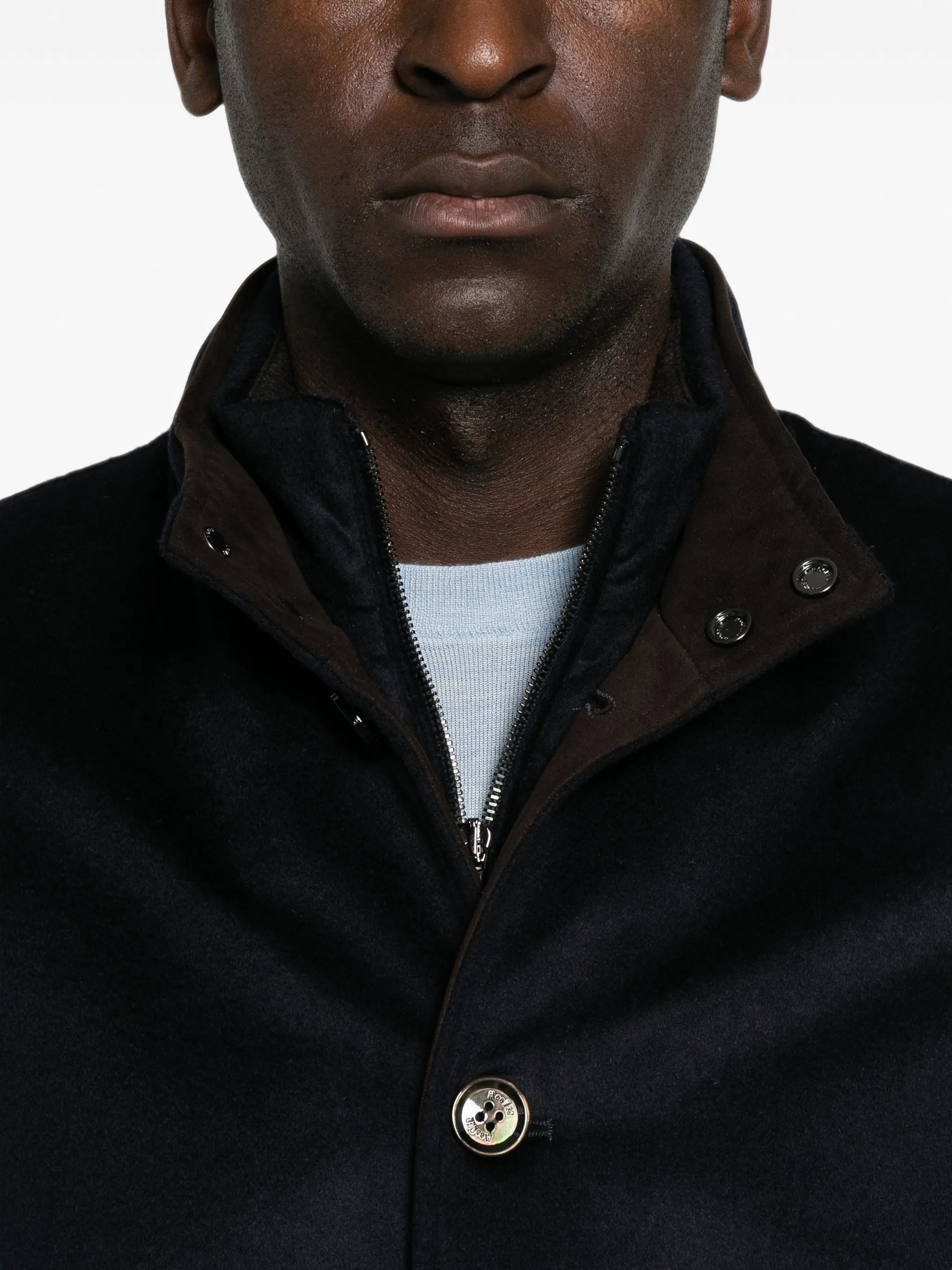 Moorer Moorer Button-fastening Bomber Jacket, view 2