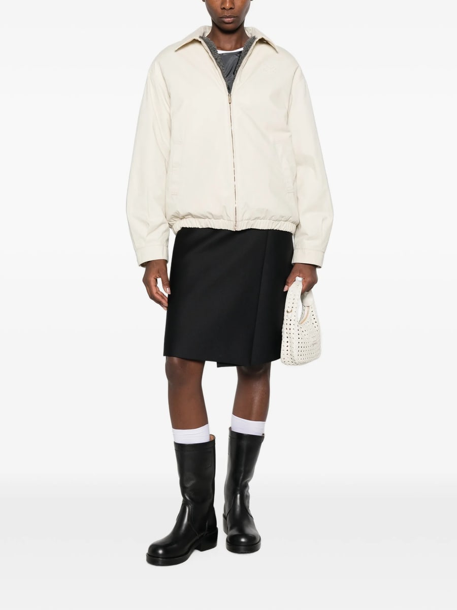 Miu Miu Miu Miu Logo-embroidered Zip-up Jacket, view 4