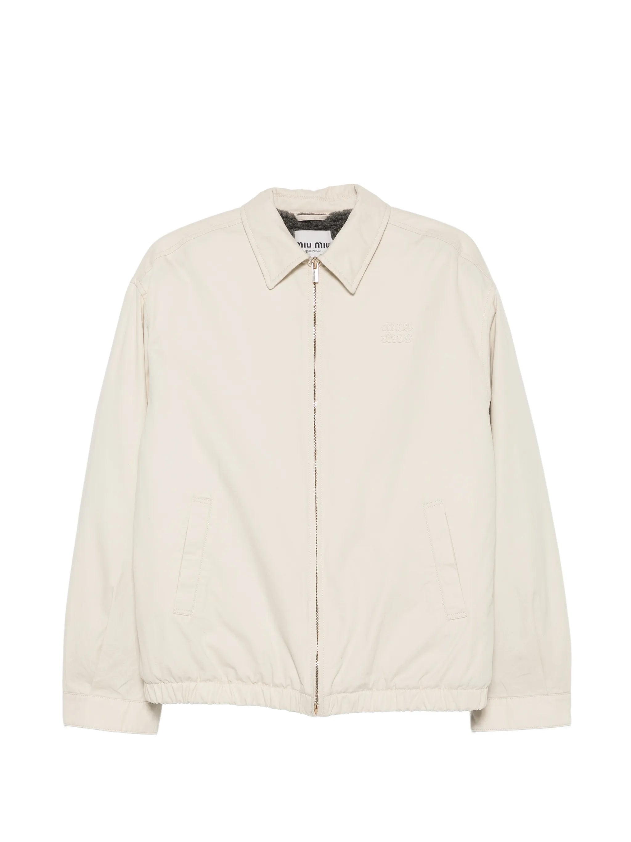 Miu Miu Miu Miu Logo-embroidered Zip-up Jacket